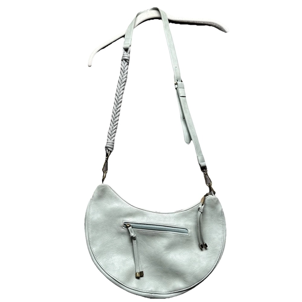 Anthropologie Urban Originals Light Green Crescent Half Moon Shoulder Bag